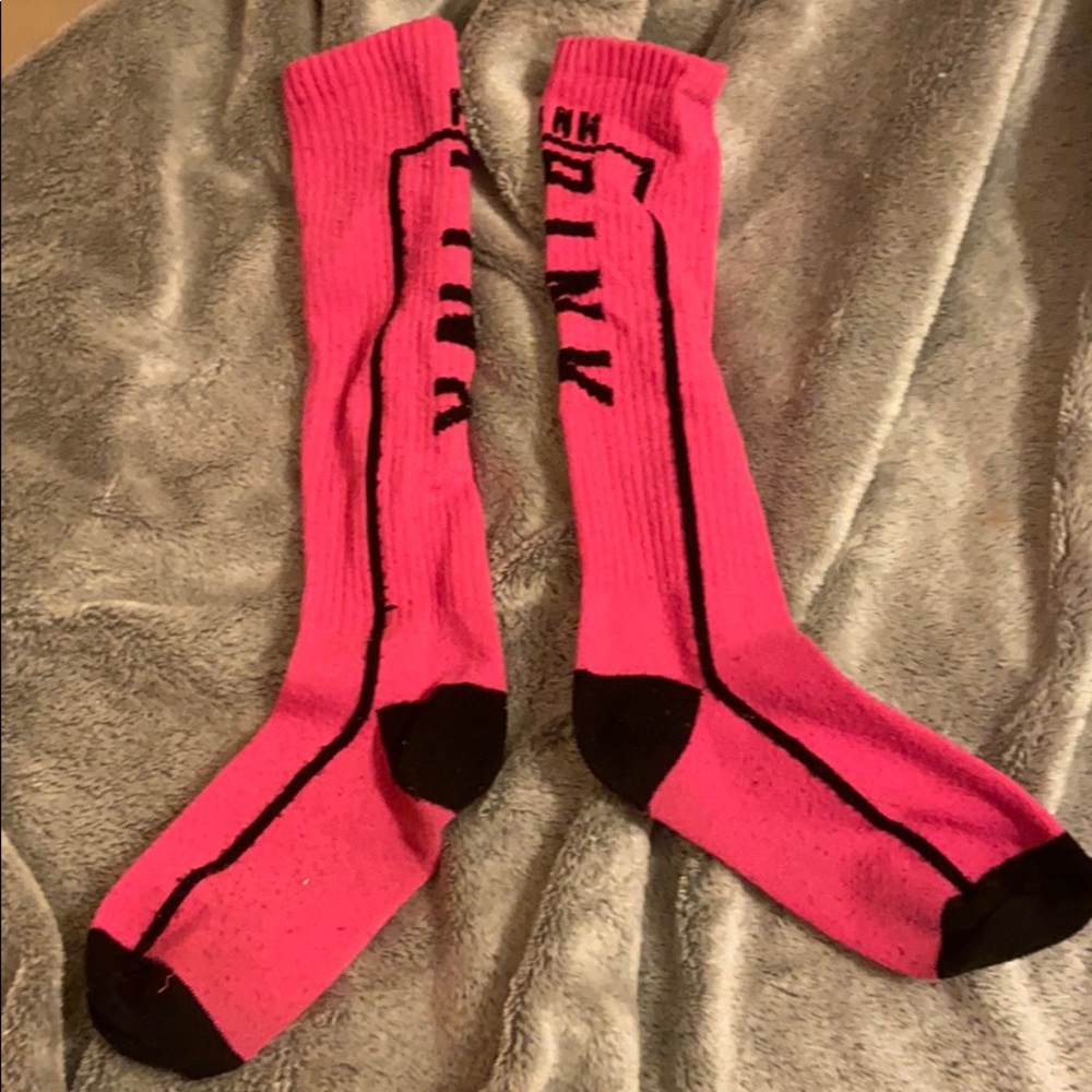 High socks from pink